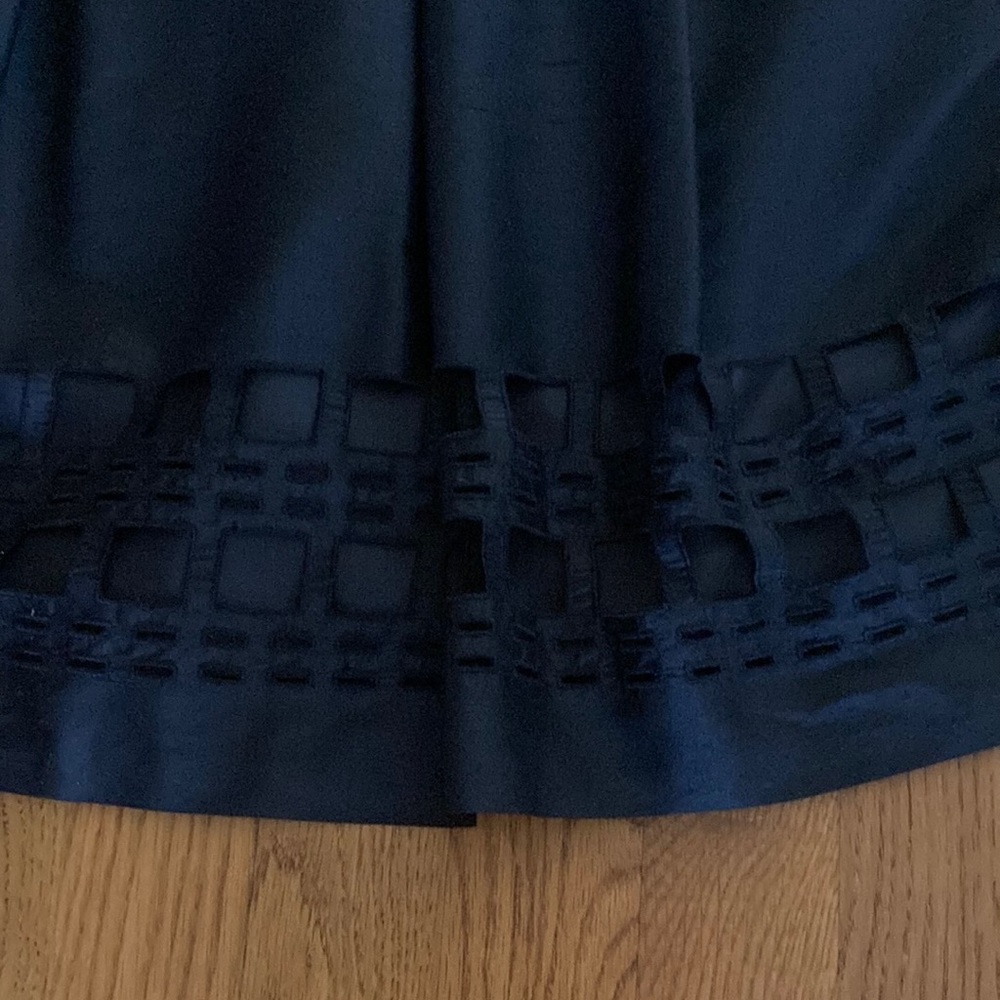 Talbots Pure Silk Pleated Skirt With Cut Out Hem Size 4 EUC - Picture 3 of 11